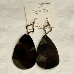 Avenue Zoë Camouflage Teardrop Earrings